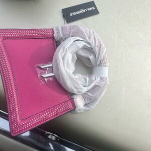 Karl Lagerfeld Pink Studded Scarf